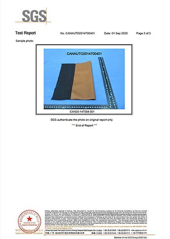 SGS Certification Report - Quality and Safety Verification