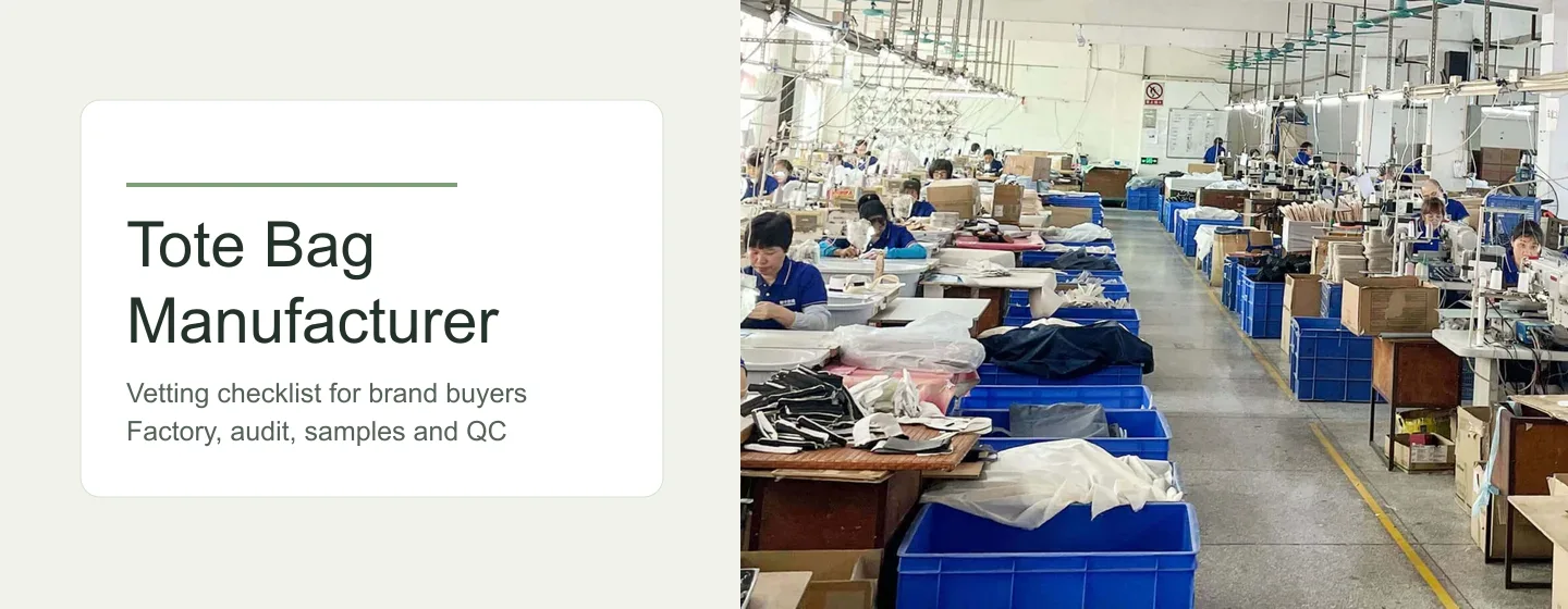 Tote bag manufacturer vetting checklist for brand buyers
