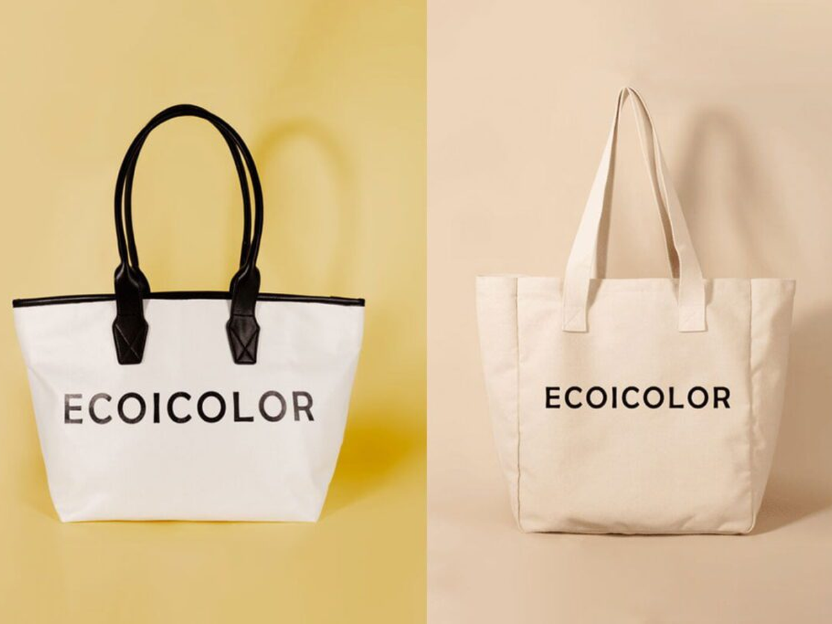 rPET recycled cotton canvas and organic cotton tote material comparison