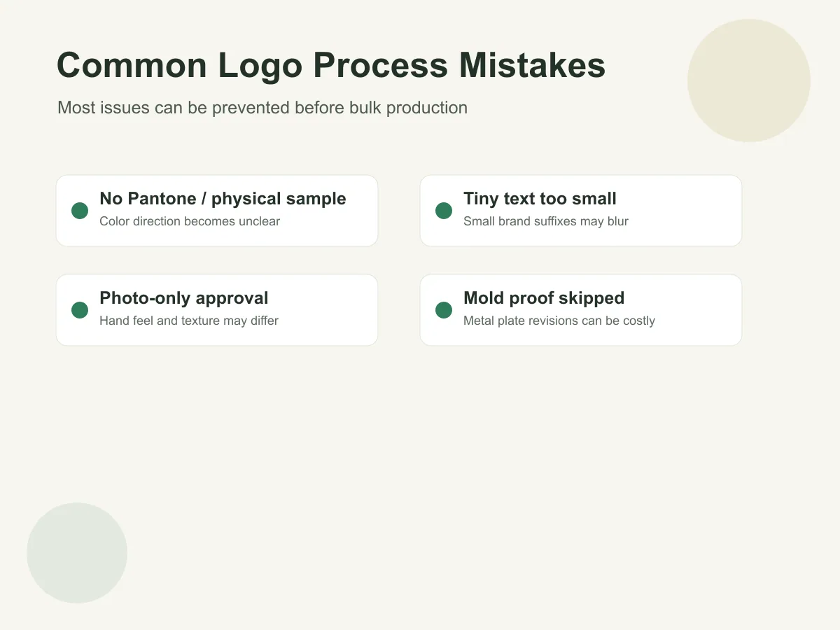 Common logo process mistakes checklist for custom tote bag production