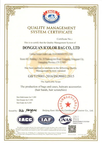 ISO 9001 Quality Management System certificate badge