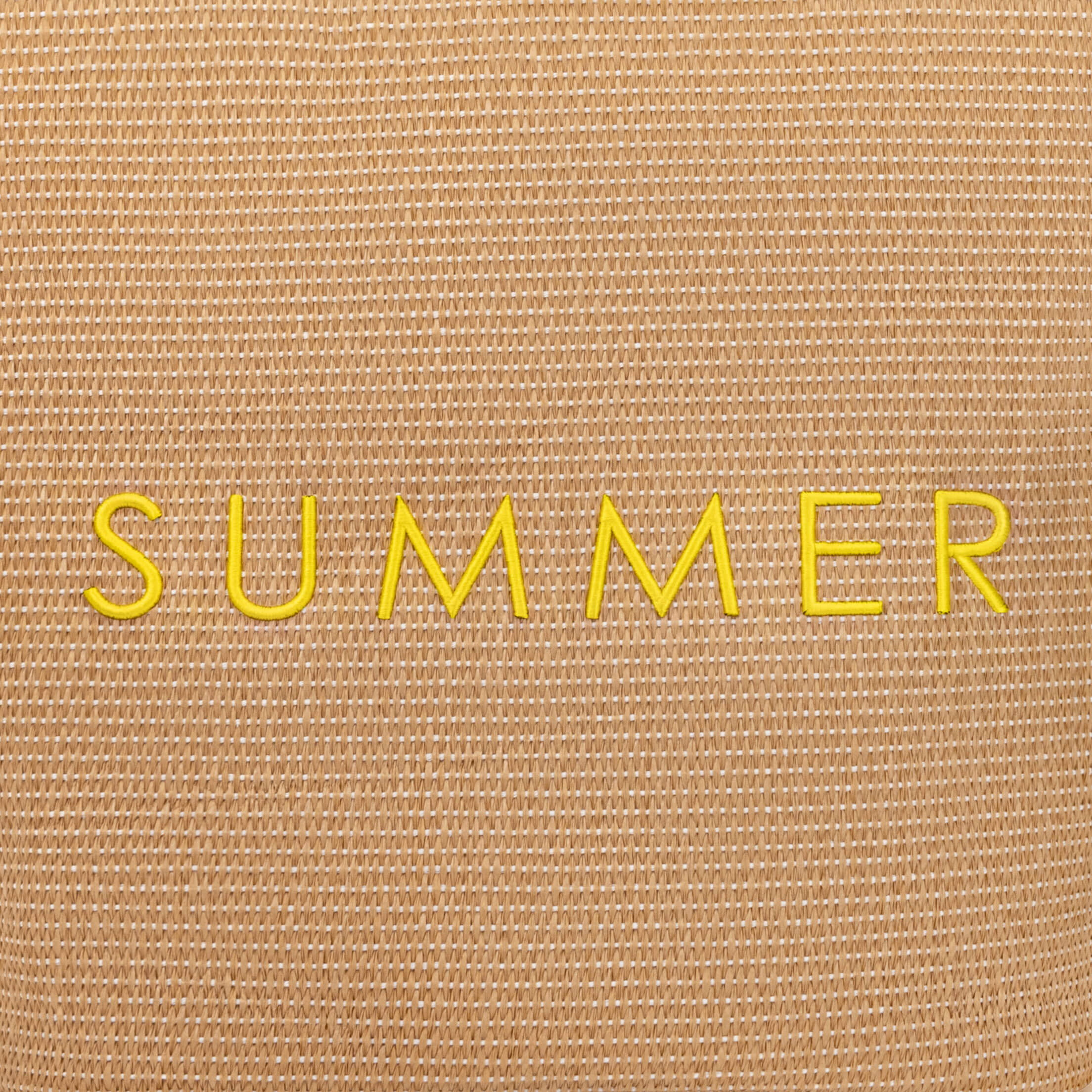 Tonal embroidery detail for luxury branded tote bags
