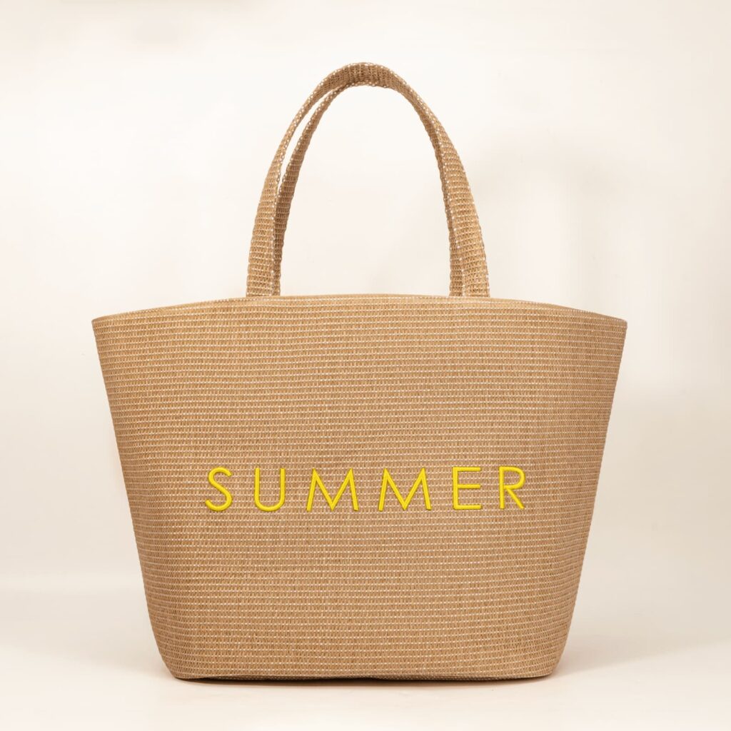 ITT036-Custom Woven Paper Straw Tote Bags Bulk |  Retail Packaging | Wholesale B2B