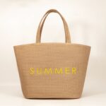 ITT036-Custom Woven Paper Straw Tote Bags Bulk |  Retail Packaging | Wholesale B2B
