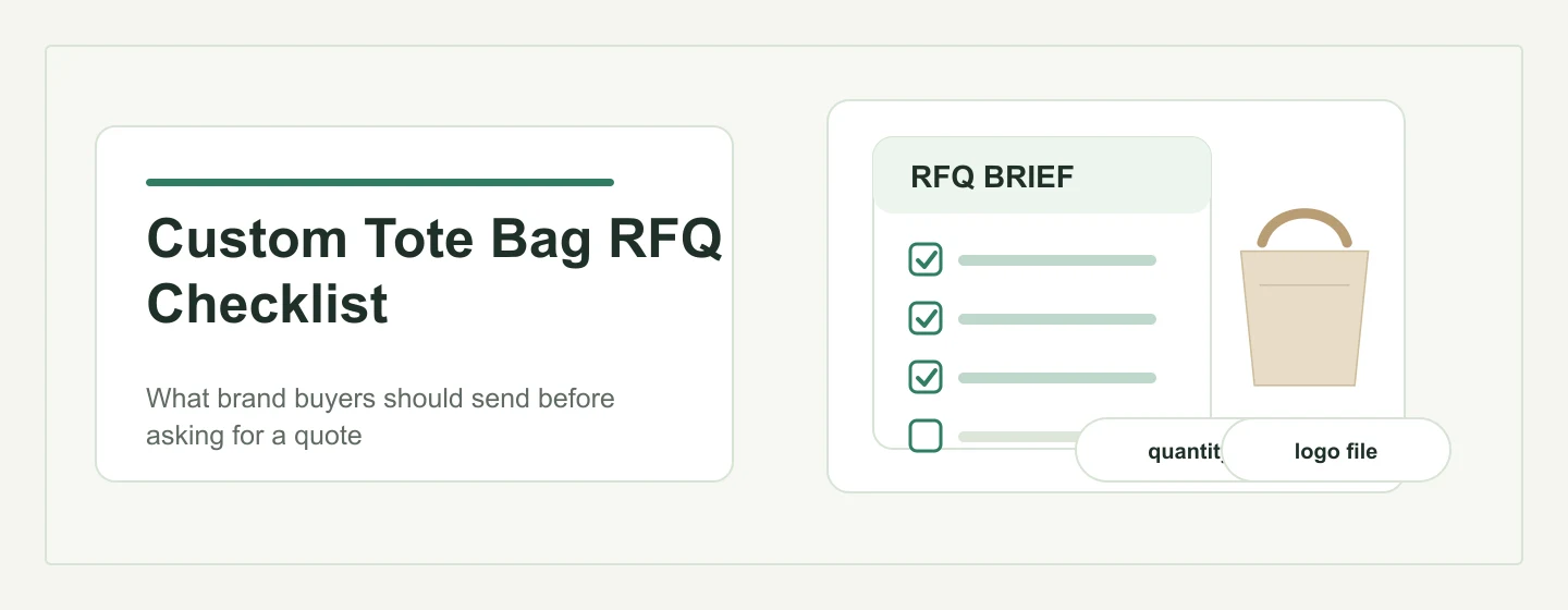 Custom tote bag RFQ checklist for brand buyers
