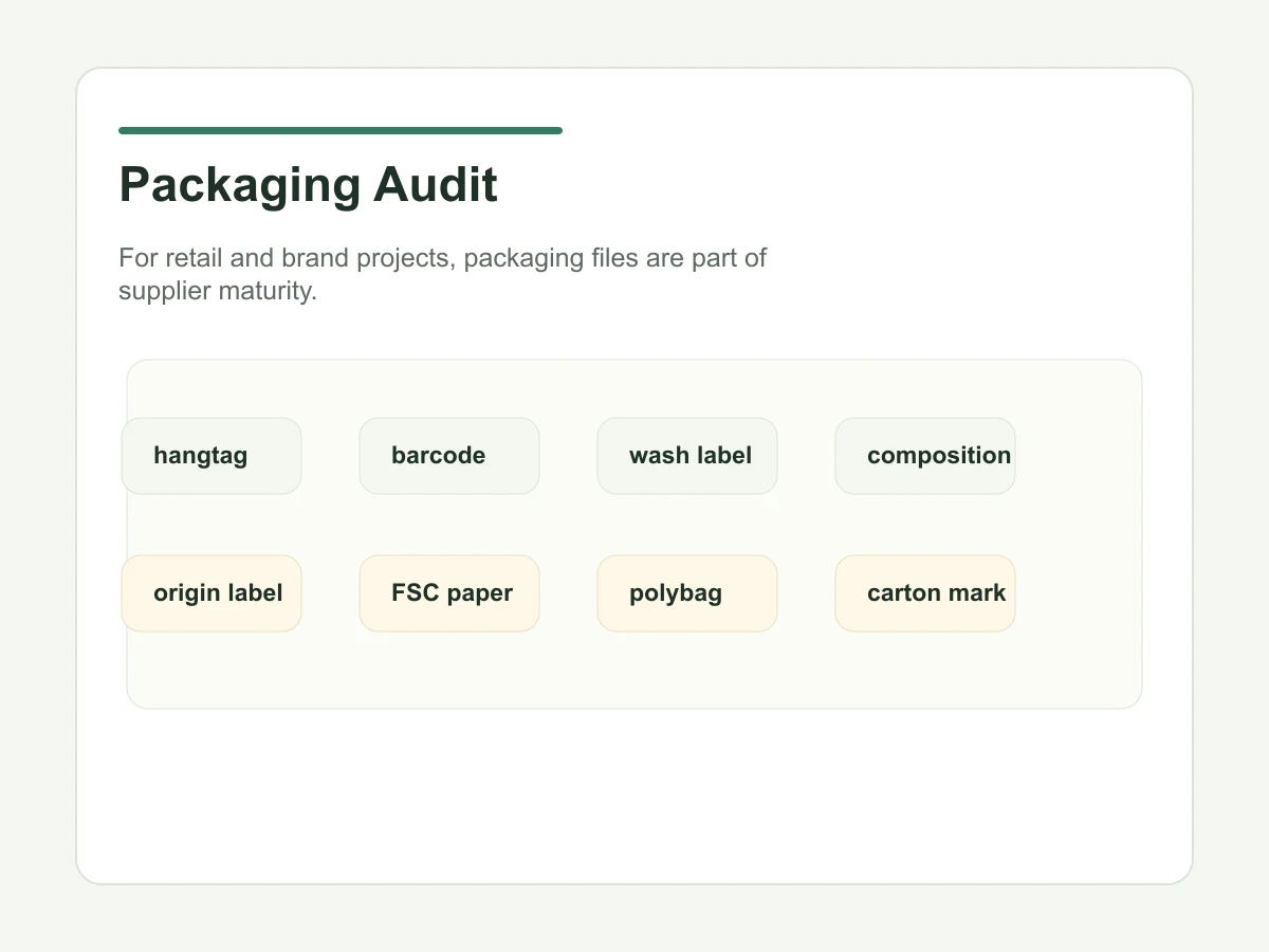 Packaging and label audit checklist for custom tote bag suppliers
