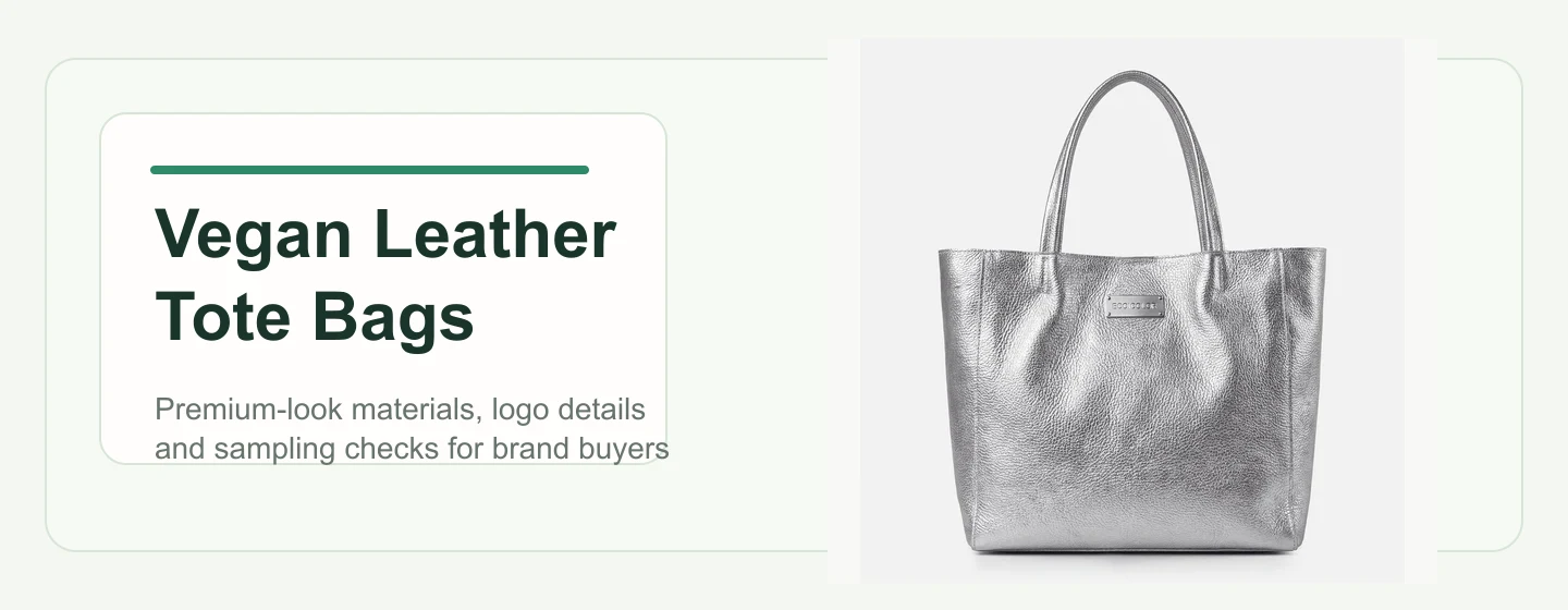 Vegan leather tote bags for premium brand projects