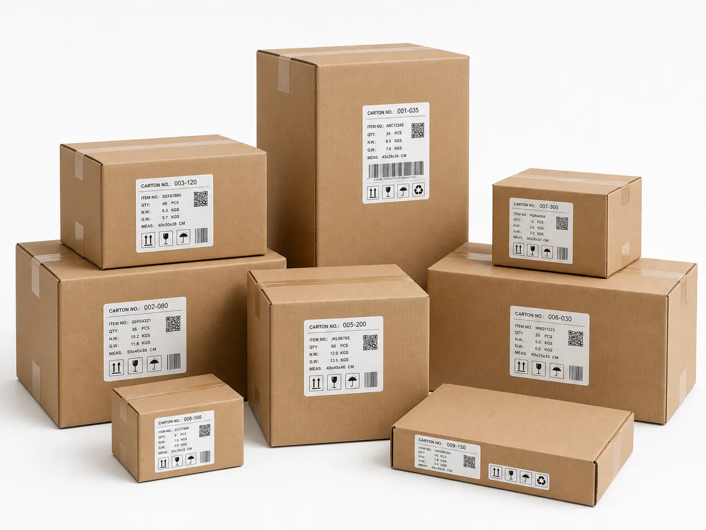 Carton label planning for hotel welcome tote property allocation