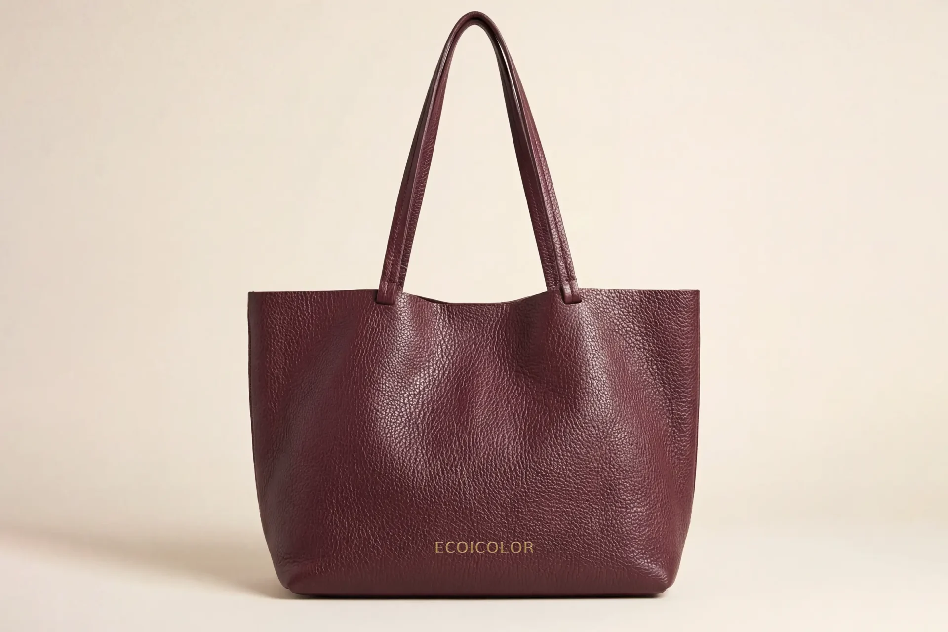 Vegan leather look private label tote route