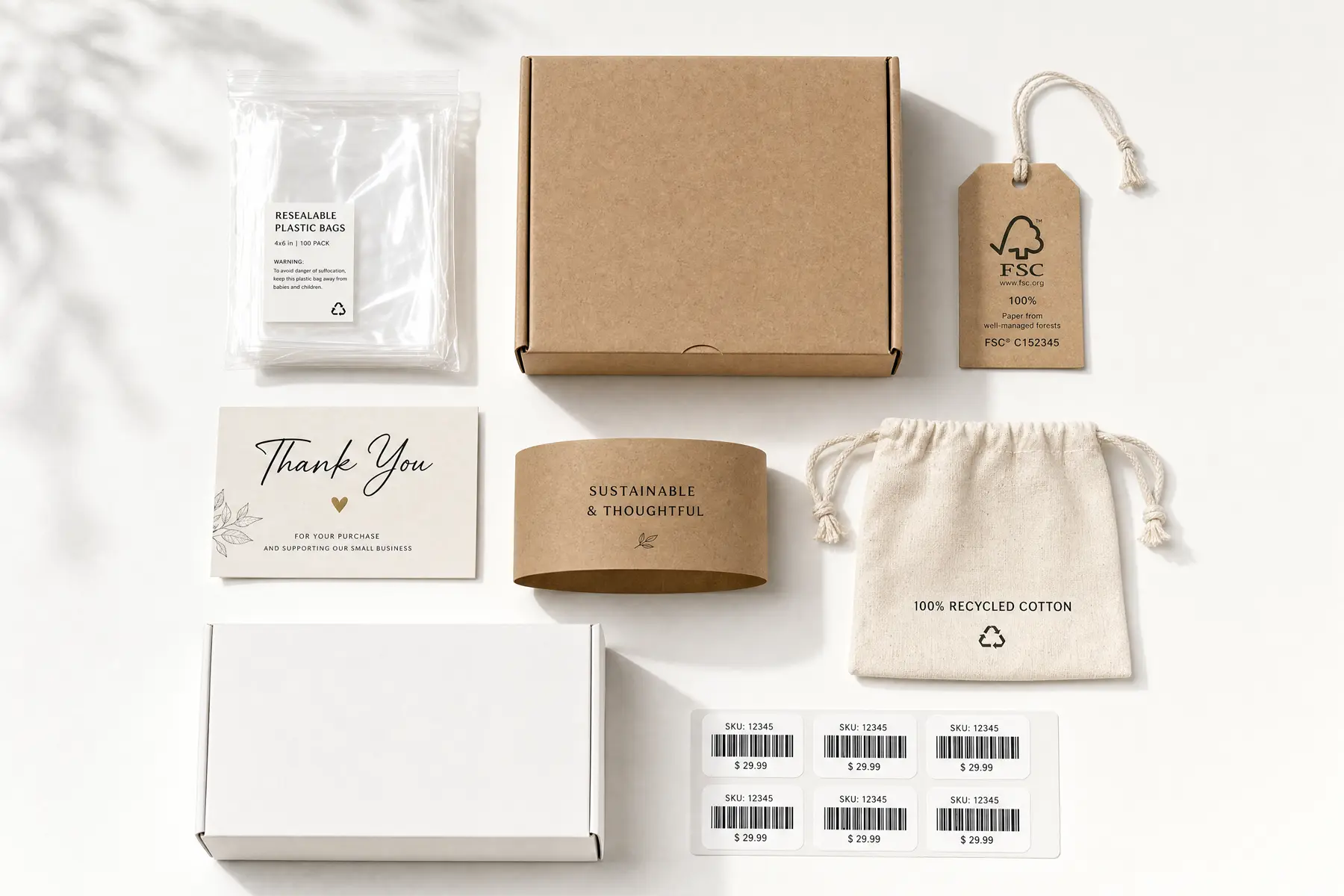 Packaging and barcode files for custom logo tote projects