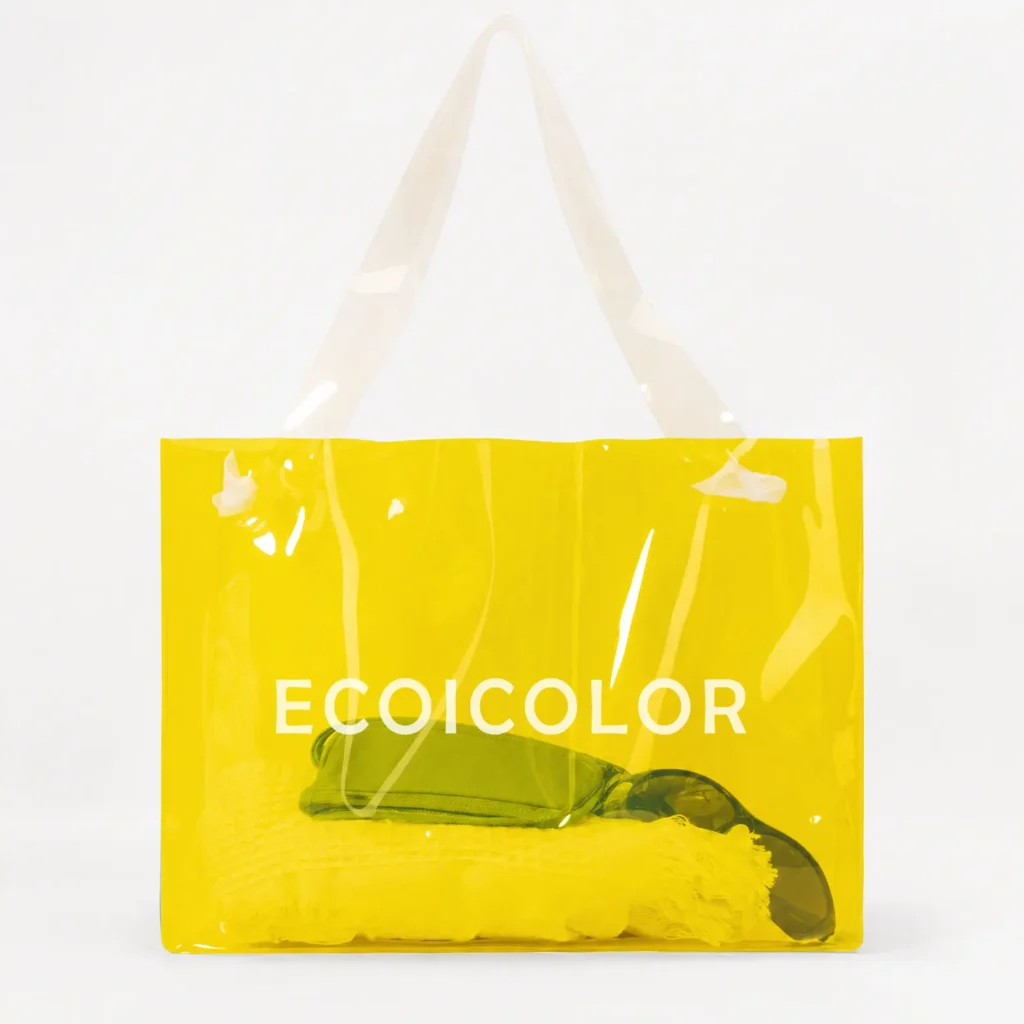 ITT057 – Custom TPU Transparent Tote Bags Bulk  Stadium  Approved, Waterproof, Branded  Wholesale B2B