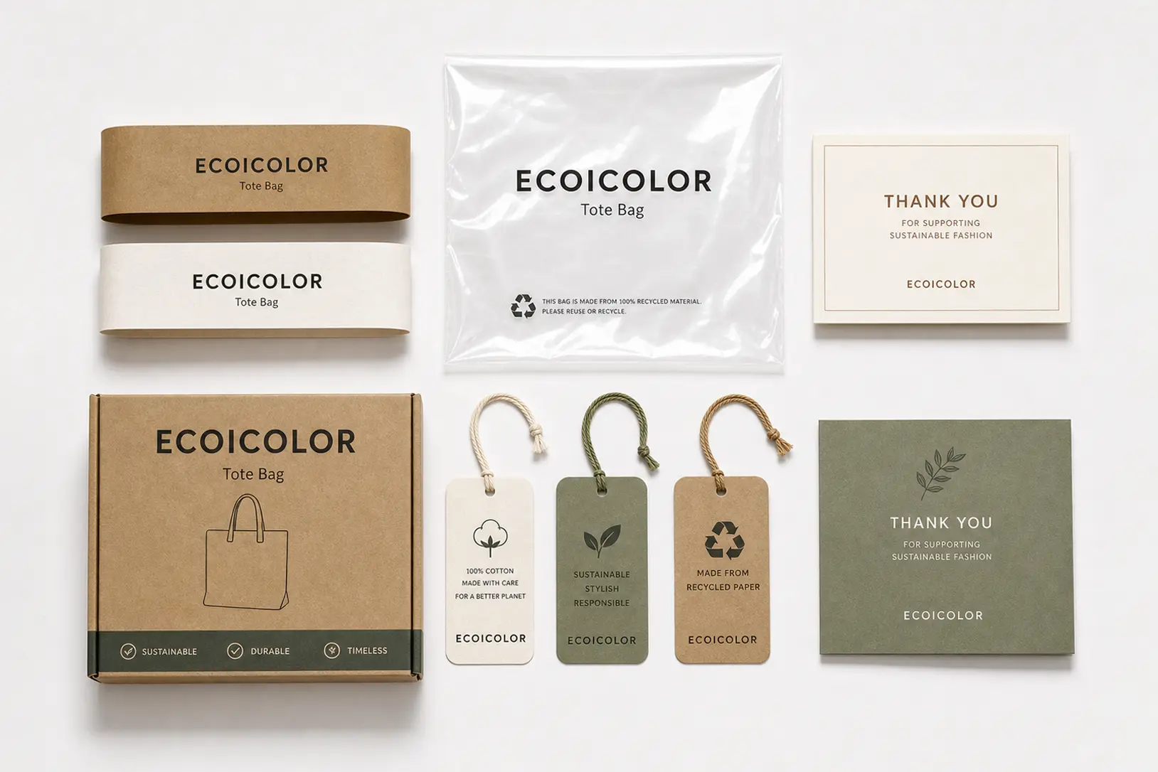 Retail packaging and paper card for seasonal GWP tote bags