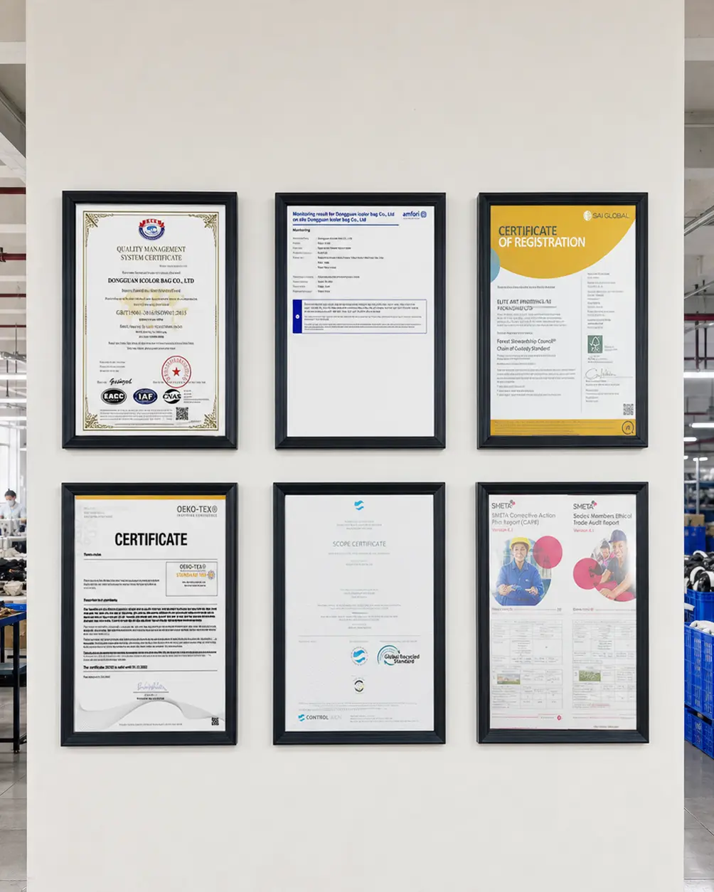 Tote bag packaging and document scope review