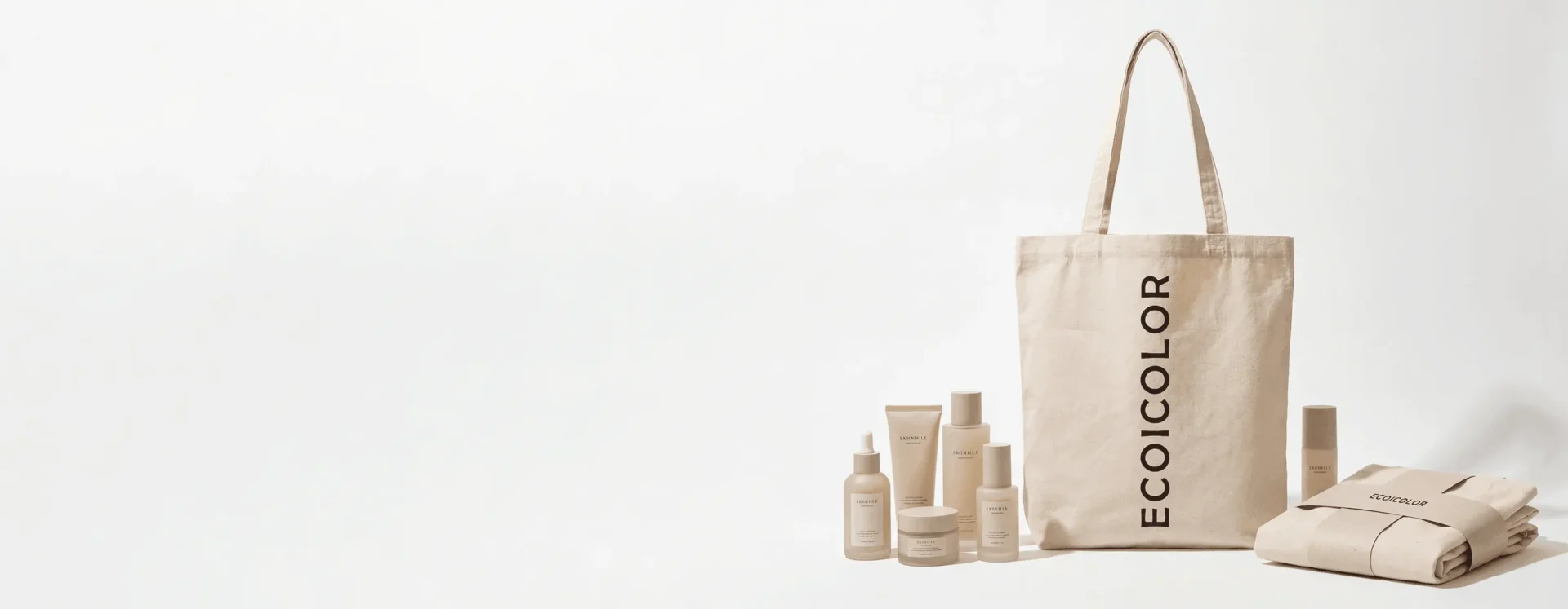 Wellness and beauty tote bags for skincare, spa and retail gift sets