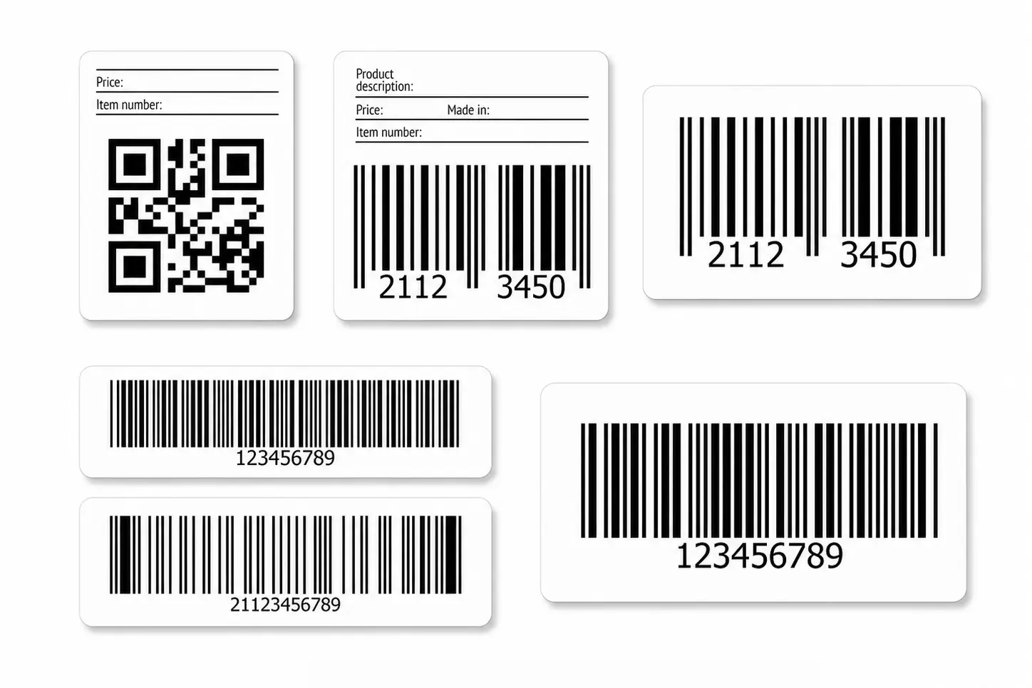 Barcode and paper card review for retail tote packaging