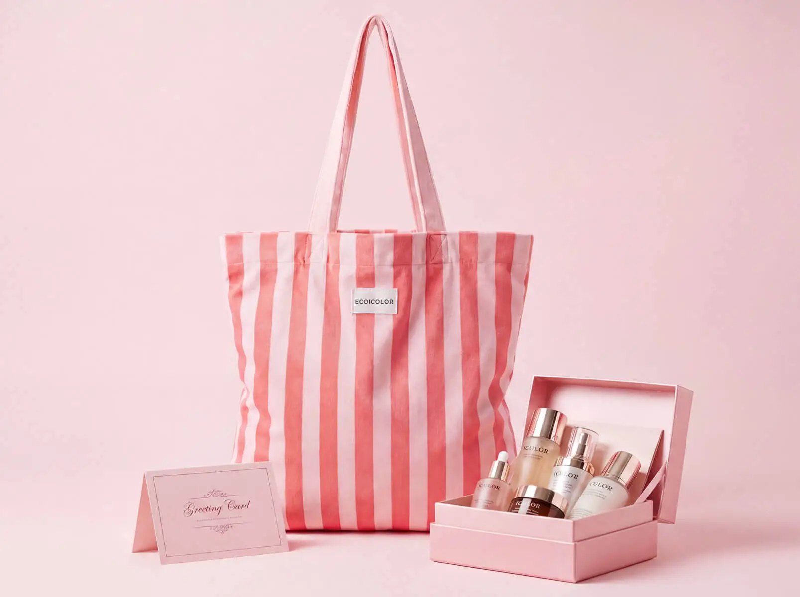 Client appreciation gift tote with restrained presentation