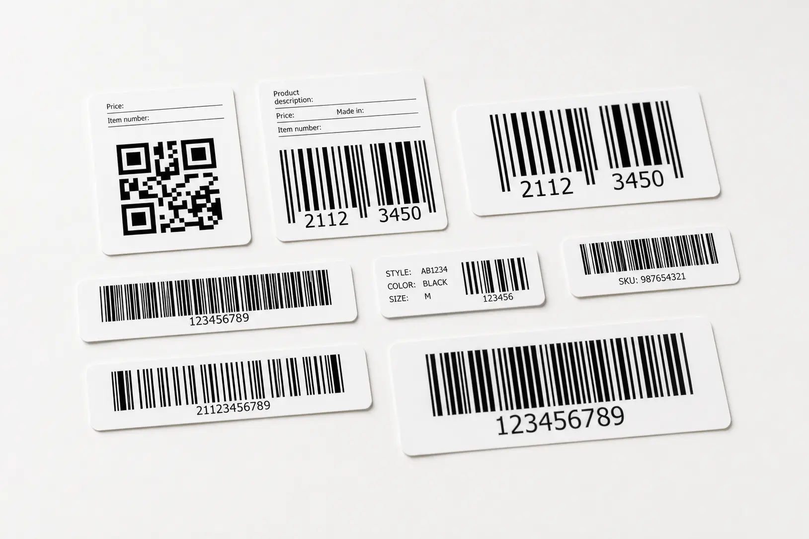 Hangtag and label detail for retail-ready tote bag packaging