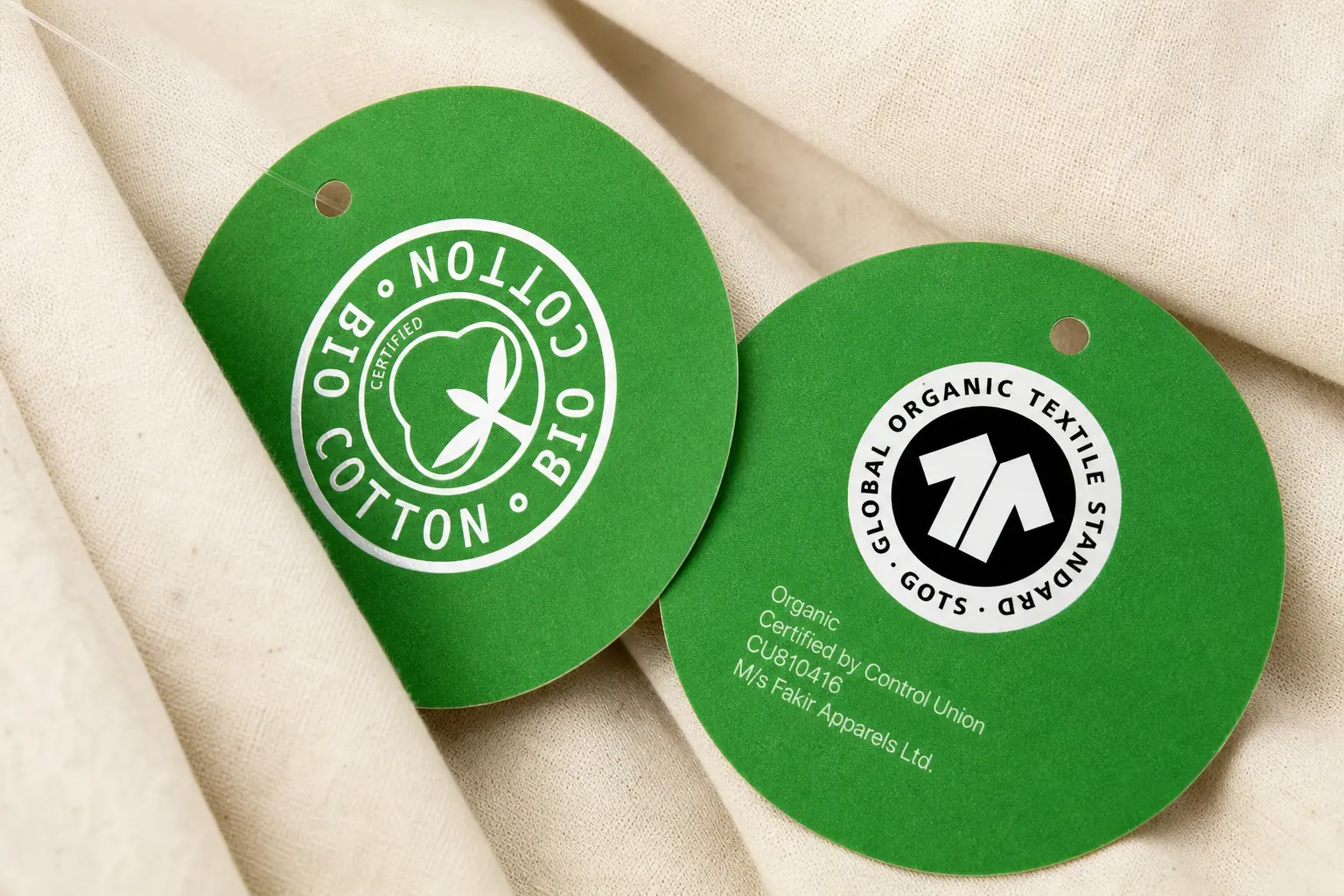 Organic cotton label and claim document review for tote bags
