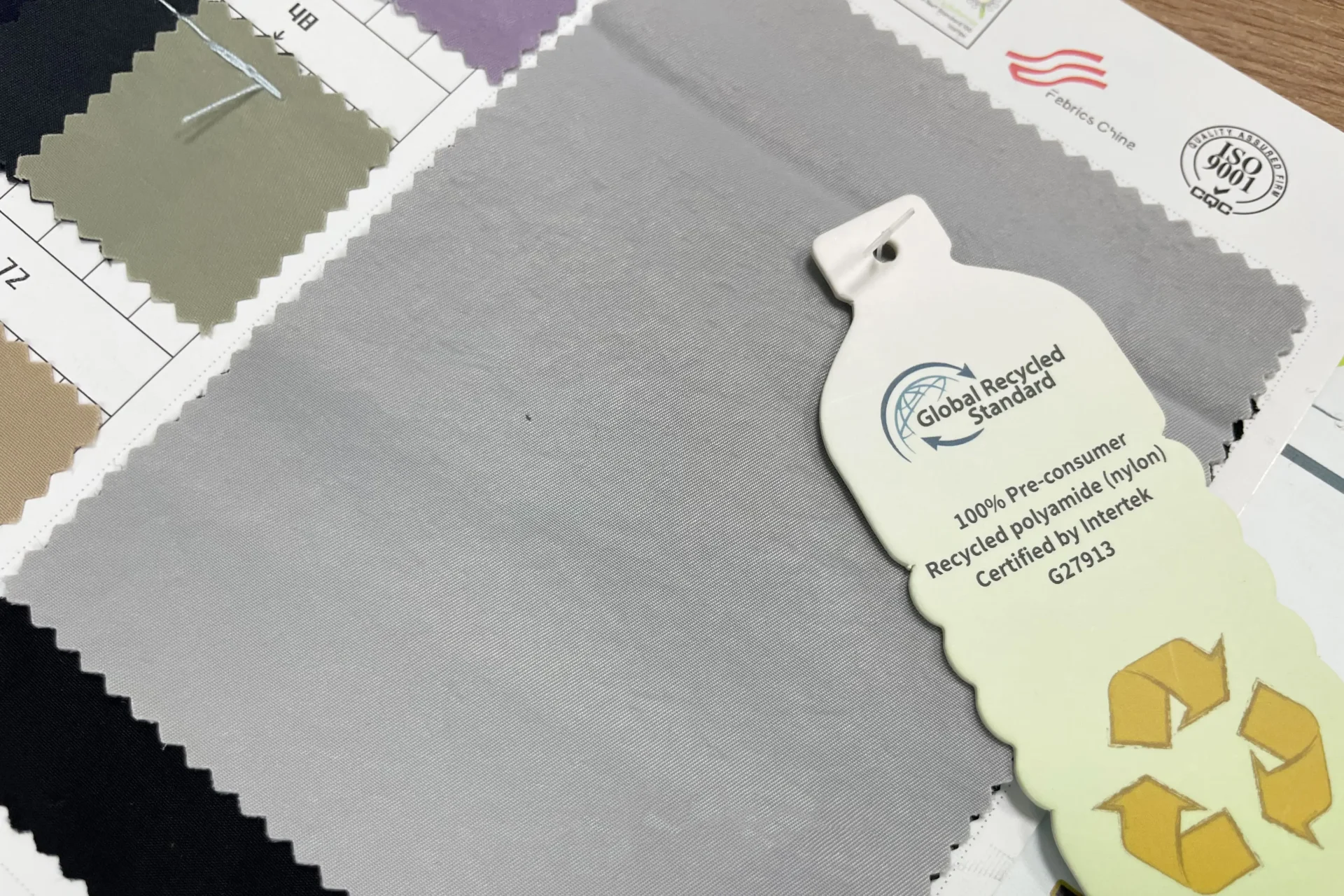 Recycled tote bag material review before document confirmation
