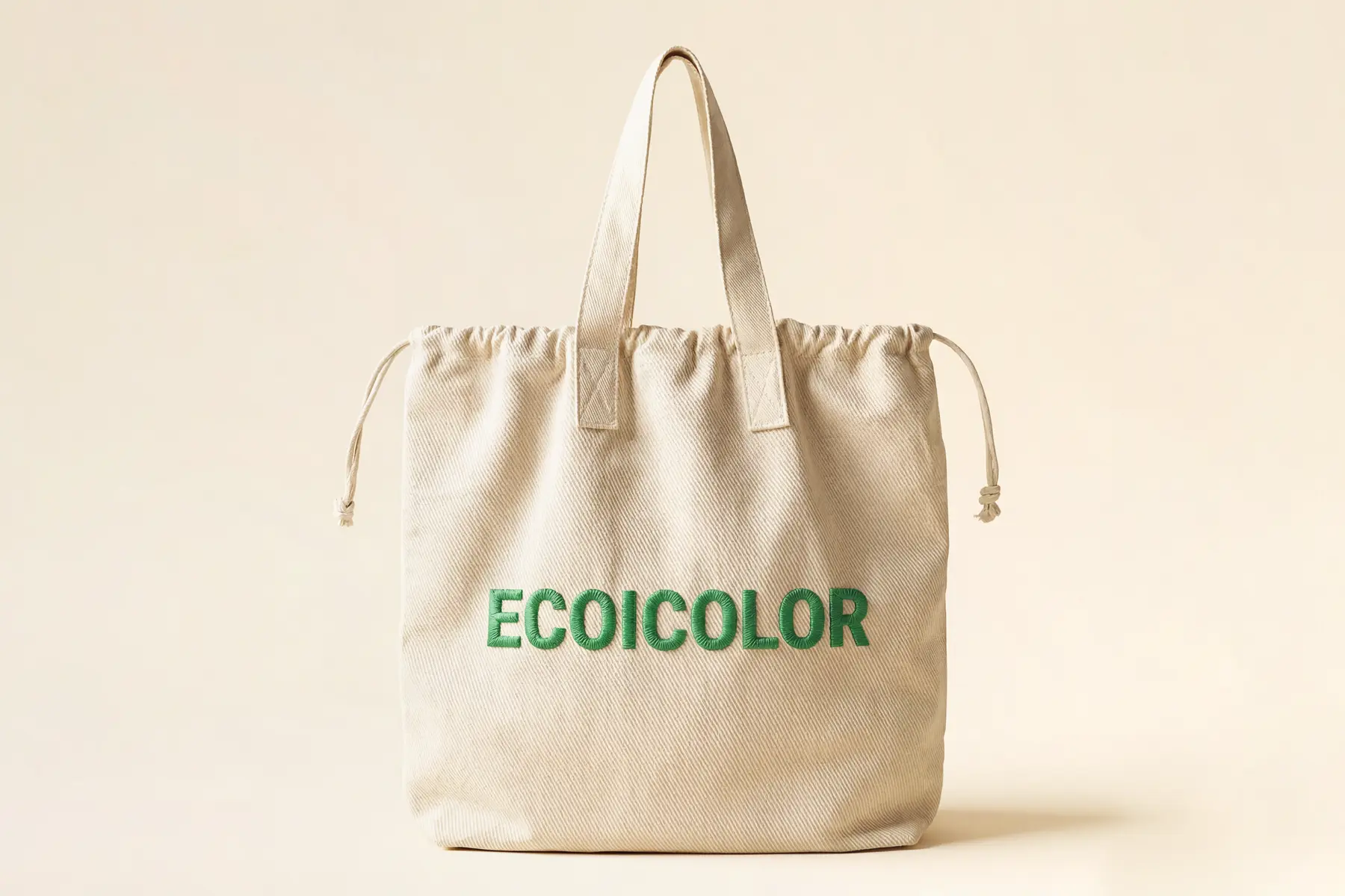 Printed cotton canvas tote bag for retail merchandise