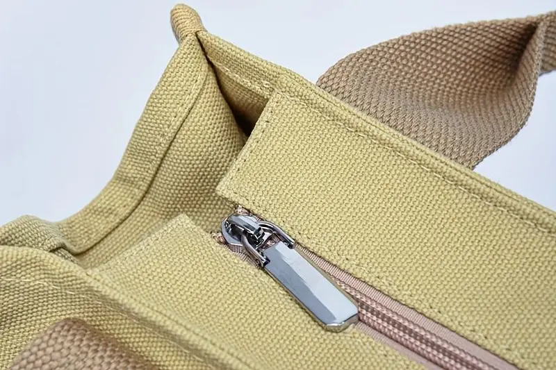 Zipper closure option for custom tote bags