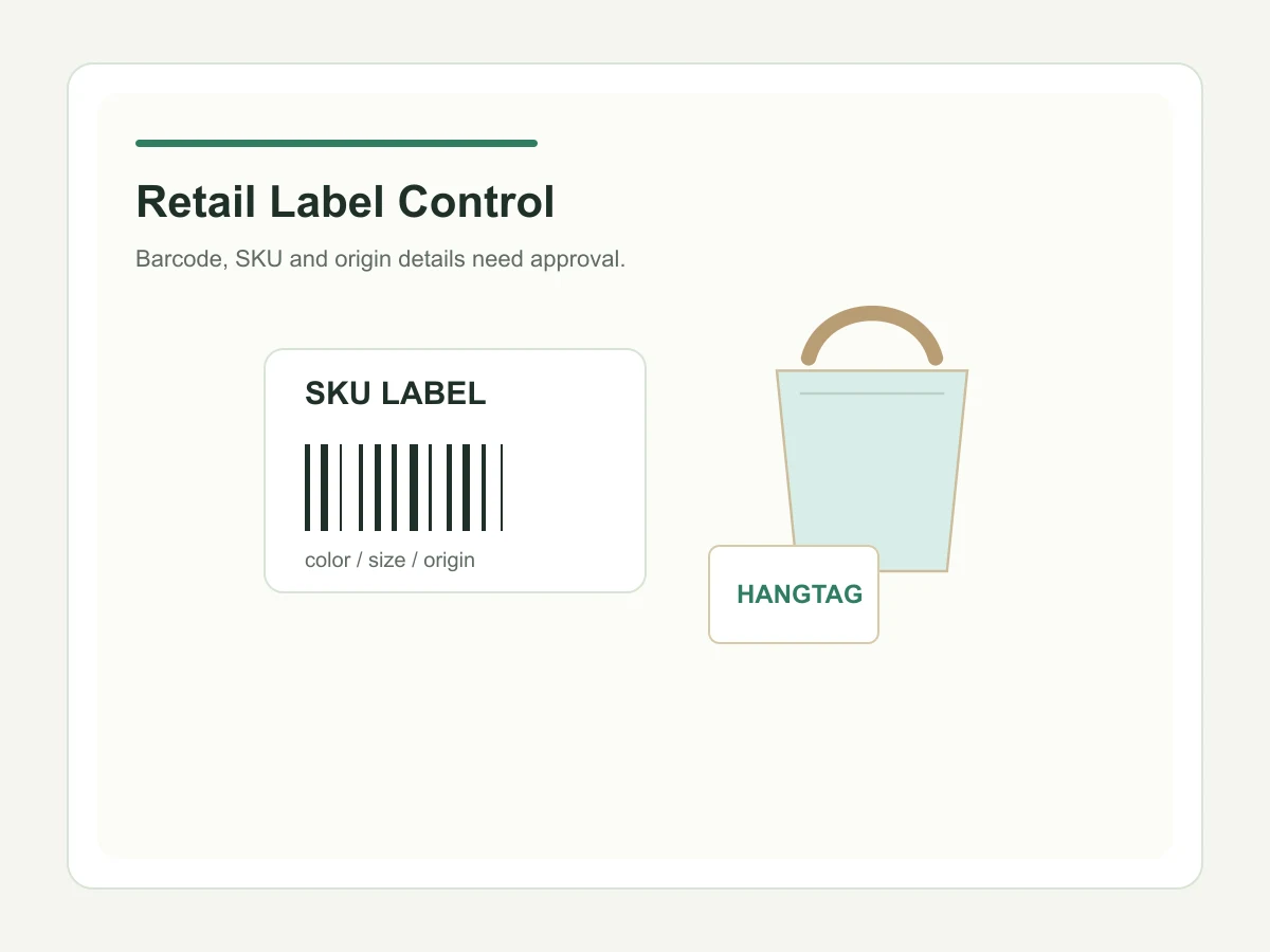 Private label tote label system review for care label and hangtag files