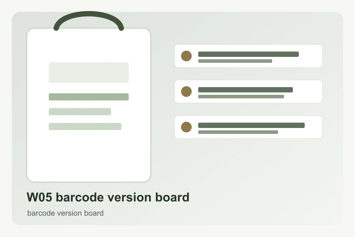 Retail hangtag and barcode version map for custom tote order