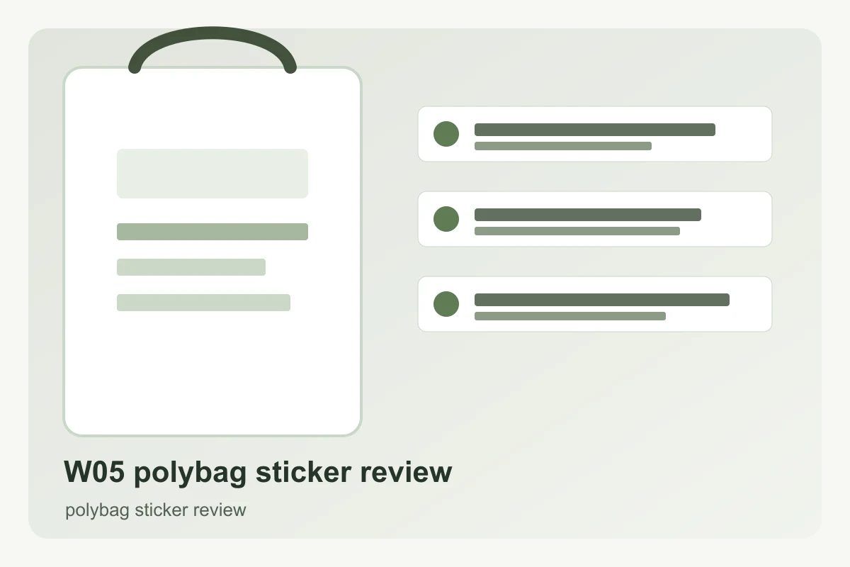Retail polybag and sticker check for custom tote packaging specs