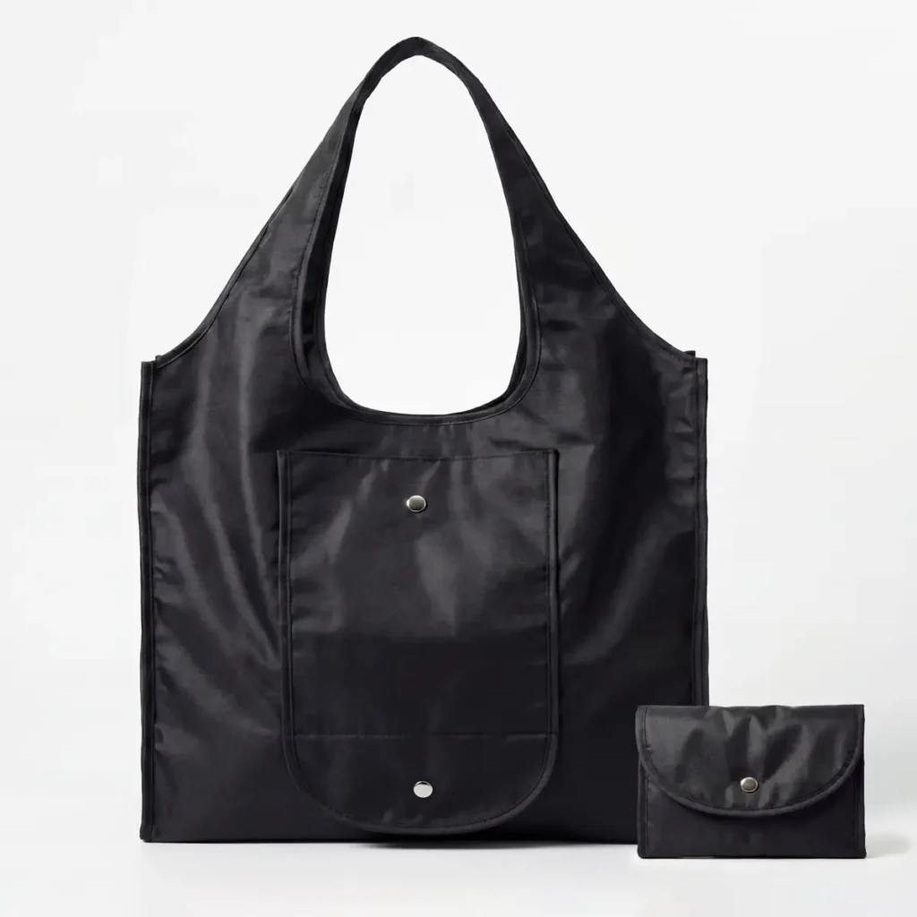 ITT050 – Custom Black Recycled PET Tote Bags Bulk – Durable, Sleek, Reusable | Wholesale B2B