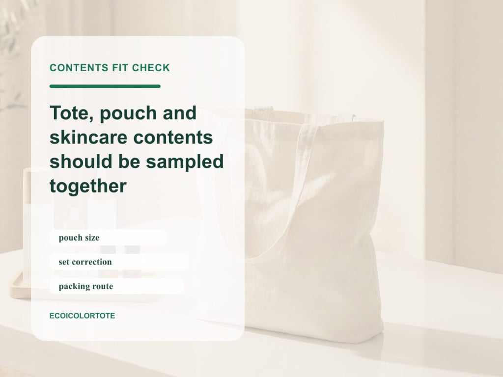 beauty gwp tote bag contents fit checklist skincare gift sets cover with buyer checklist text