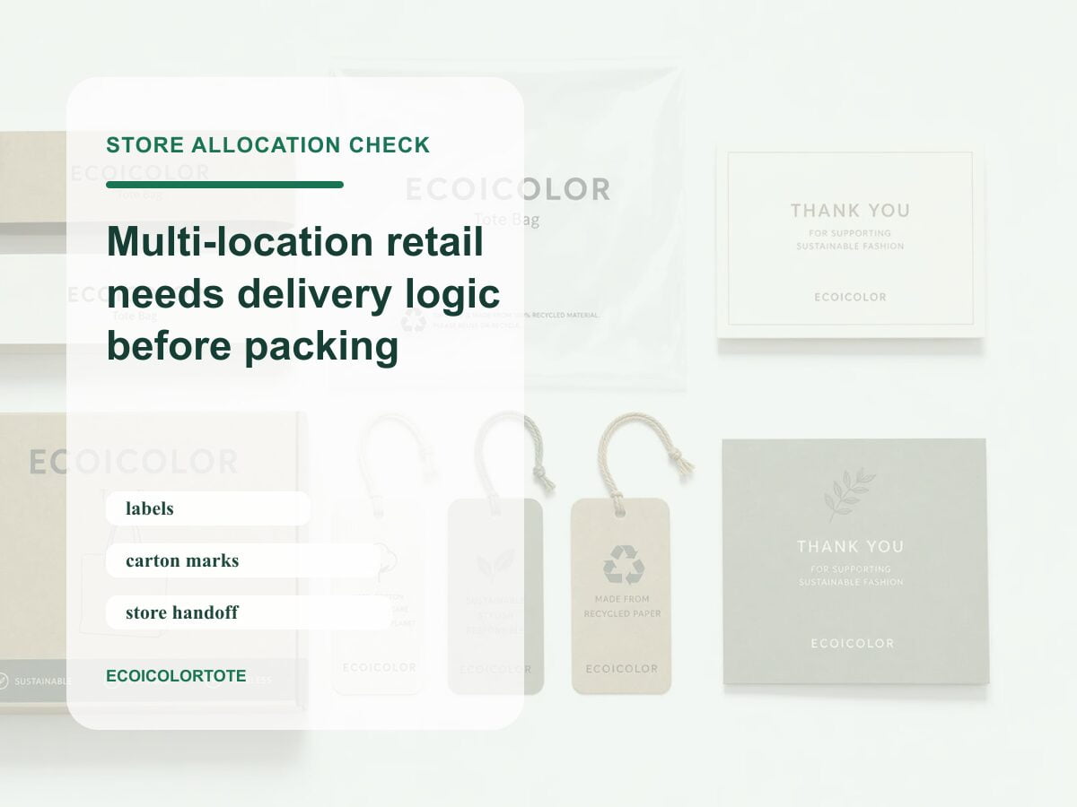 multi location retail gwp tote delivery checklist store allocation cover with buyer checklist text