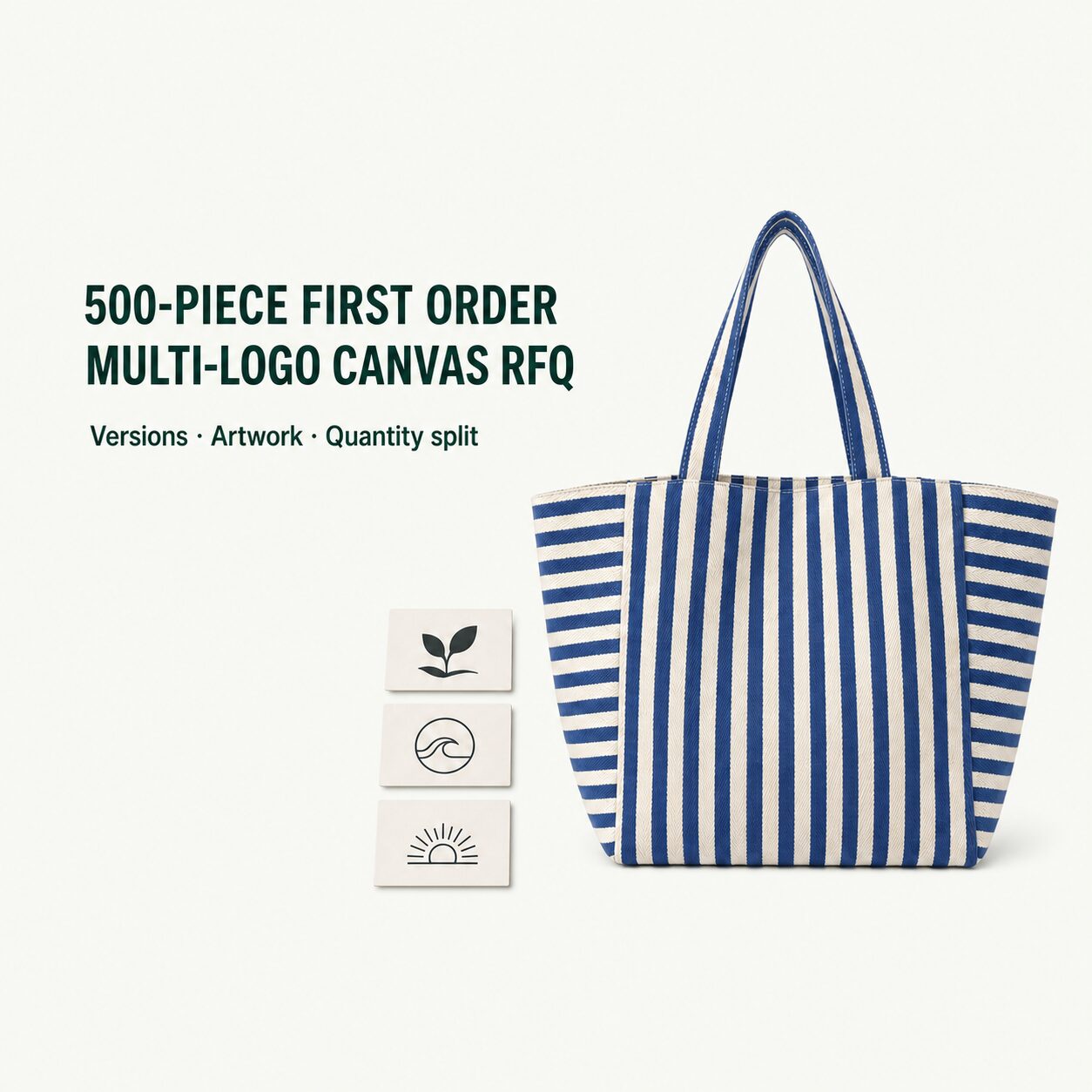 Multi-logo canvas tote RFQ checklist for a 500-piece first order